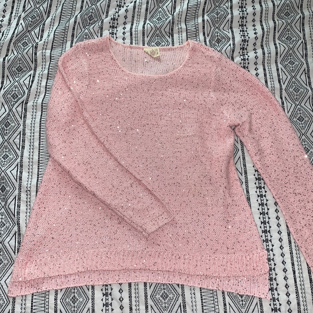 🔴Light pink sequin sweater
